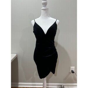velvet velour black asymmetrical homecoming dress